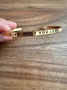 MantraBand Rose Gold Engraved Bracelet